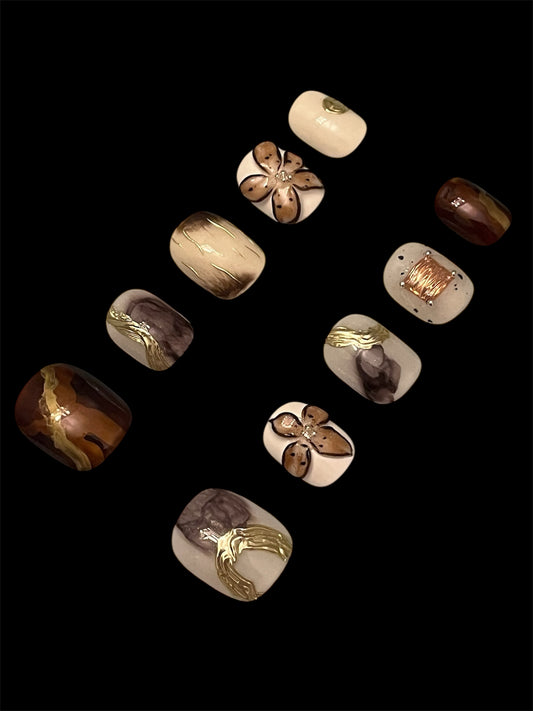 Japanese Style Brown Flowers
